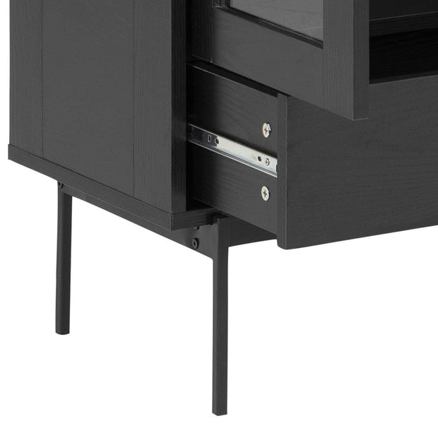 Actona Vetrina con 1 cassetto e 2 ante Angus Nero
