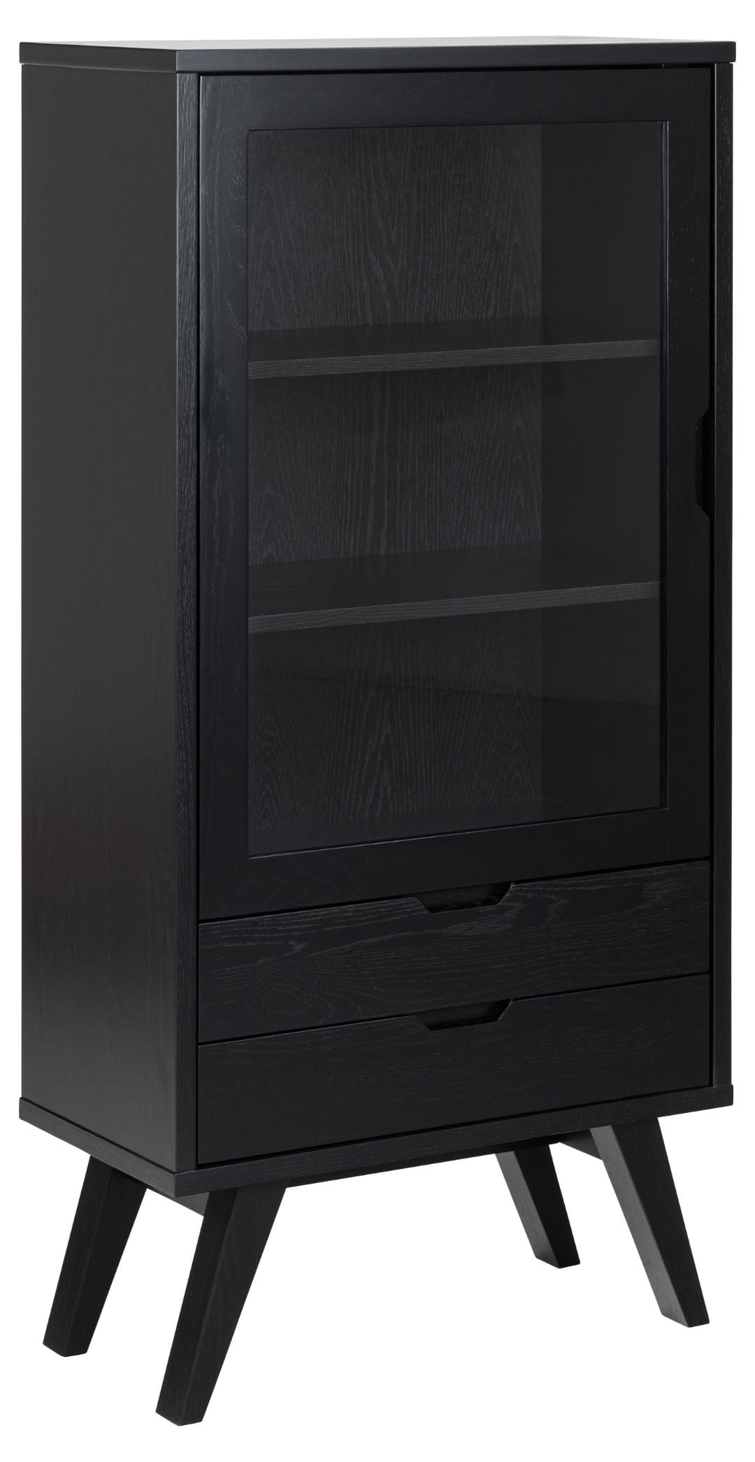 Actona Vetrina con 2 cassetti e 1 anta A-Line Nero