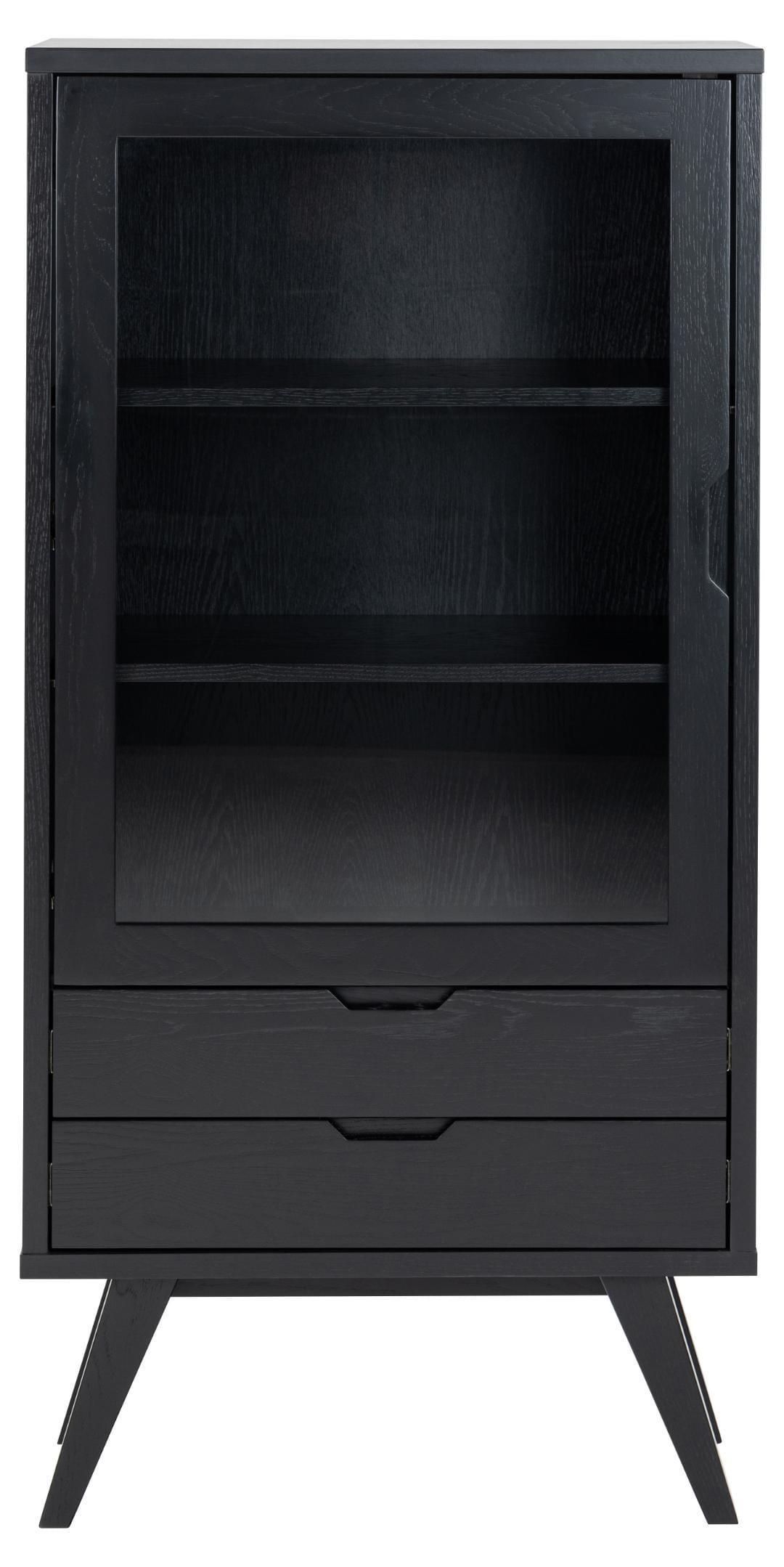 Actona Vetrina con 2 cassetti e 1 anta A-Line Nero