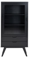 Actona Vetrina con 2 cassetti e 1 anta A-Line Nero
