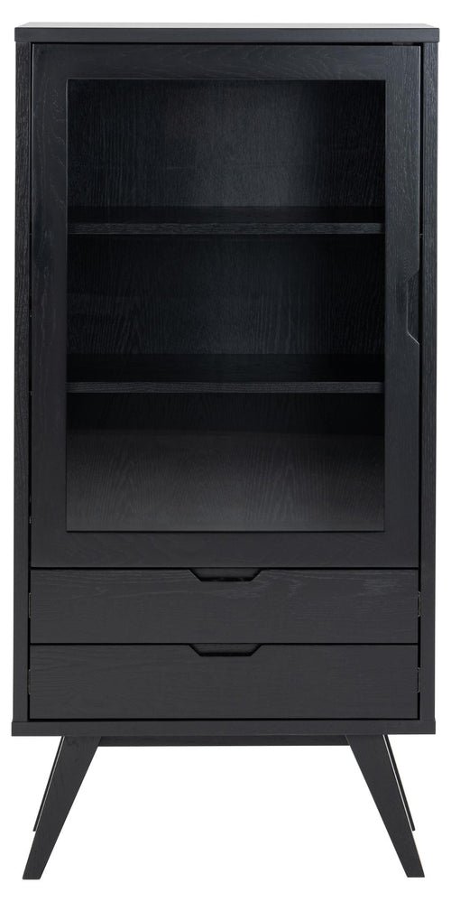 Actona Vetrina con 2 cassetti e 1 anta A-Line Nero