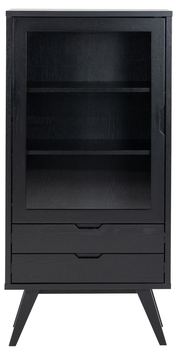 Actona Vetrina con 2 cassetti e 1 anta A-Line Nero
