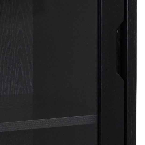 Actona Vetrina con 2 cassetti e 1 anta A-Line Nero