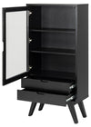 Actona Vetrina con 2 cassetti e 1 anta A-Line Nero