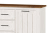 3 cassetti e 2 ante Country 45 Bianco / Rovere, l163xL45xH89 cm (3)