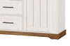 3 cassetti e 2 ante Country 45 Bianco / Rovere, l163xL45xH89 cm (4)