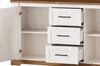 3 cassetti e 2 ante Country 45 Bianco / Rovere, l163xL45xH89 cm (5)