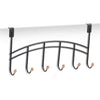 Zeller Appendiabiti per porta, metallo nero, l41xl10xh20,5 cm