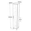 Armadietto bagno alto con 1 anta Vogue VE3-CV Marrone (4)