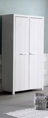 Vipack Armadietto in legno di pino e MDF a 2 ante, per bambini Erik White, l100xL55xH205 cm