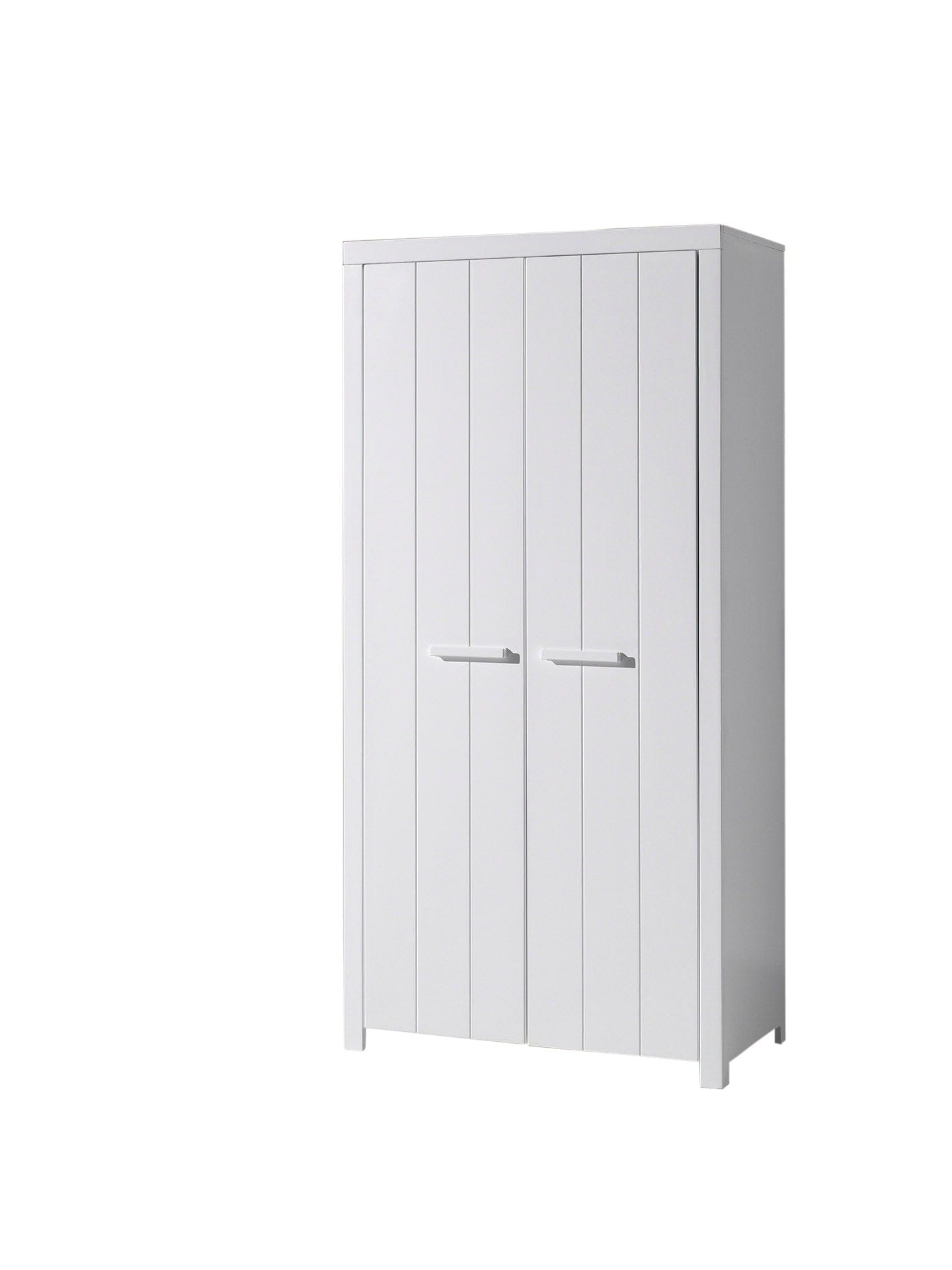 Vipack Armadietto in legno di pino e MDF a 2 ante, per bambini Erik White, l100xL55xH205 cm