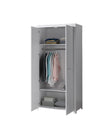 Vipack Armadietto in legno di pino e MDF a 2 ante, per bambini Erik White, l100xL55xH205 cm