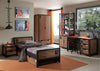 Vipack Armadietto in legno di pino e MDF con 2 ante e 1 cassetto, per bambini Alex Natural / Black, l100xL55xH200 cm