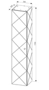 Comad Armadietto sospeso bagno alto con 1 anta Elegance Blu