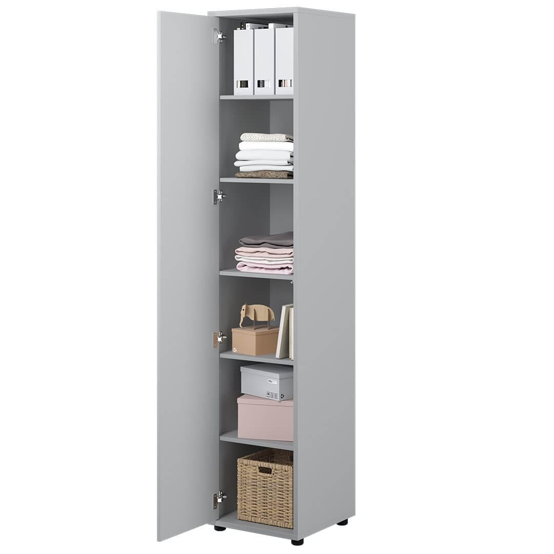 Lenart Armadio a 1 anta battente BC21 Grigio Opaco