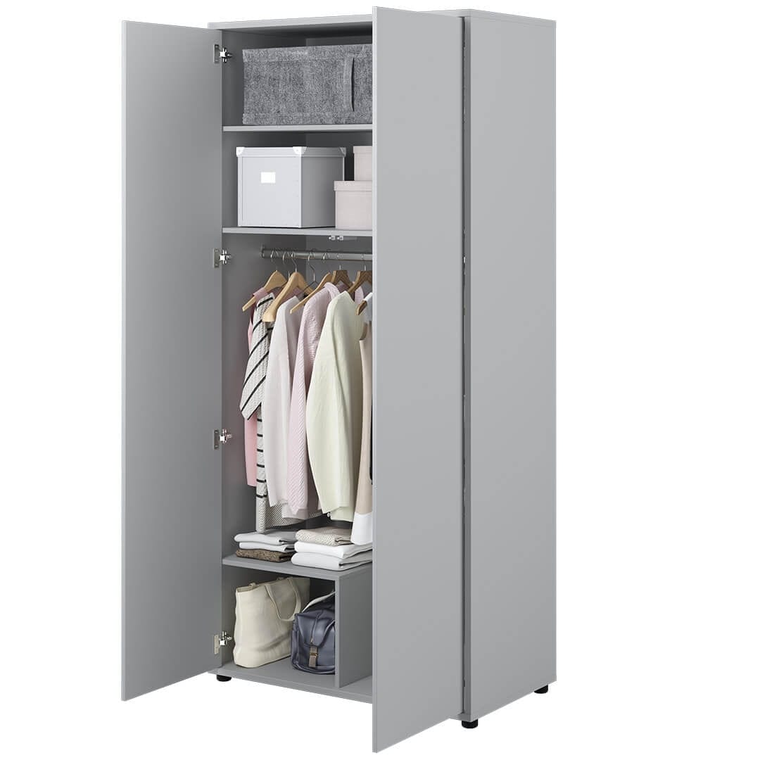 Lenart Armadio a 2 ante battenti BC20 Grigio Opaco