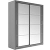 Lenart Armadio a 2 ante scorrevoli e specchio Arti 03 Grigio Opaco