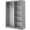 Lenart Armadio a 2 ante scorrevoli e specchio Arti 04 Grigio Opaco