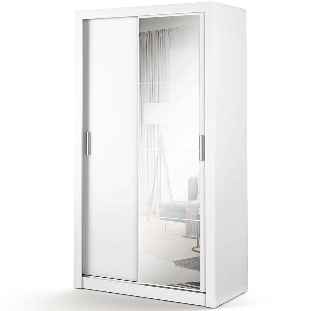 Lenart Armadio a 2 ante scorrevoli e specchio Arti 06 Bianco Opaco