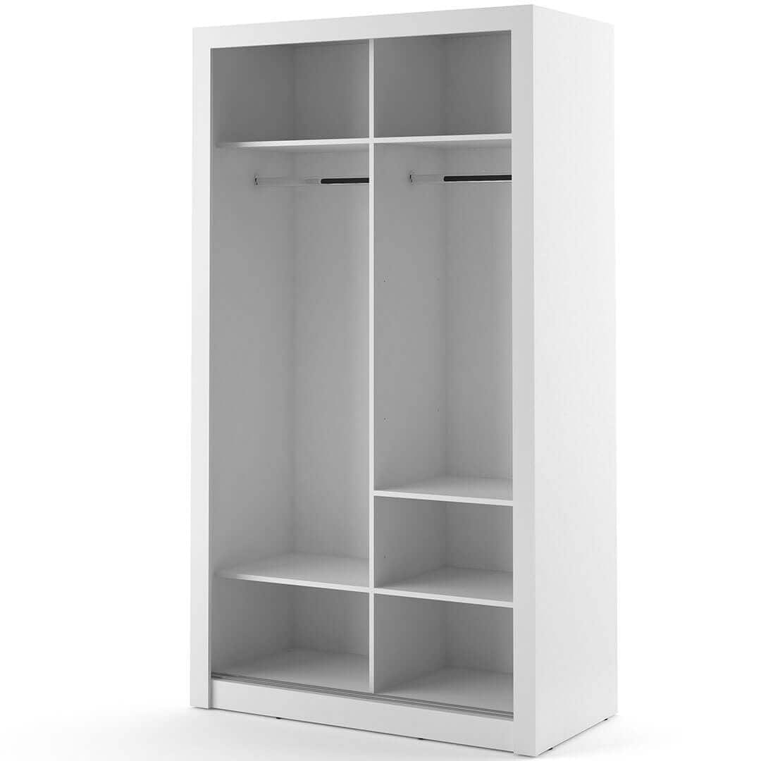 Lenart Armadio a 2 ante scorrevoli e specchio Arti 06 Bianco Opaco