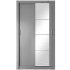 Lenart Armadio a 2 ante scorrevoli e specchio Arti 06 Grigio Opaco