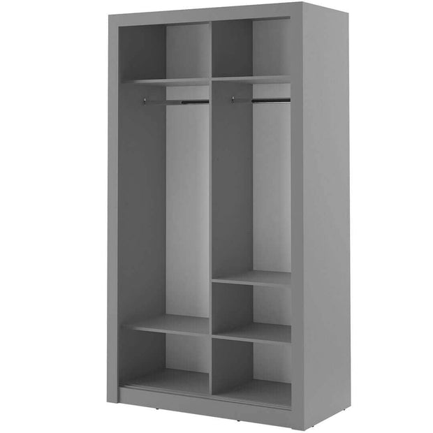 Lenart Armadio a 2 ante scorrevoli e specchio Arti 06 Grigio Opaco