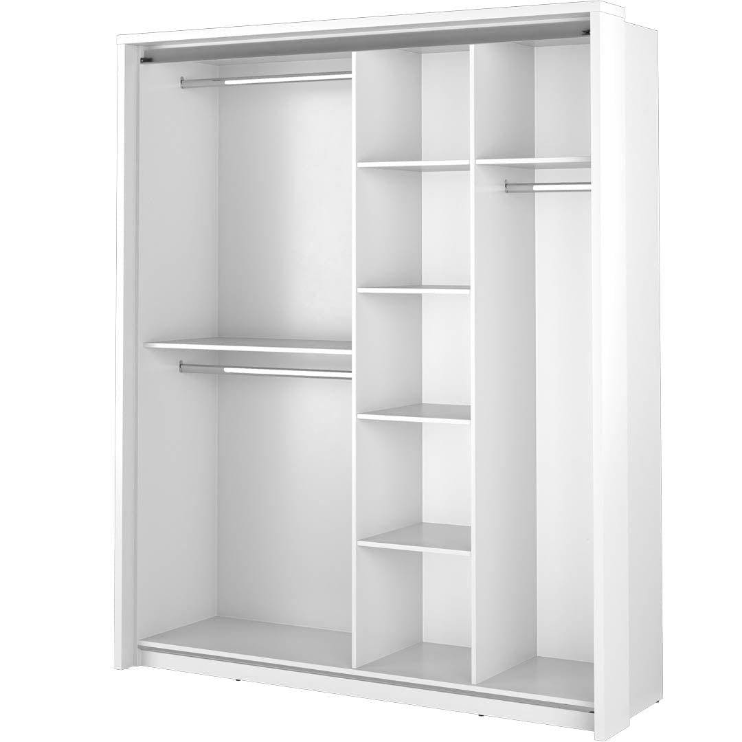 Lenart Armadio a 2 ante scorrevoli e specchio Arti 17 Double Bianco Opaco