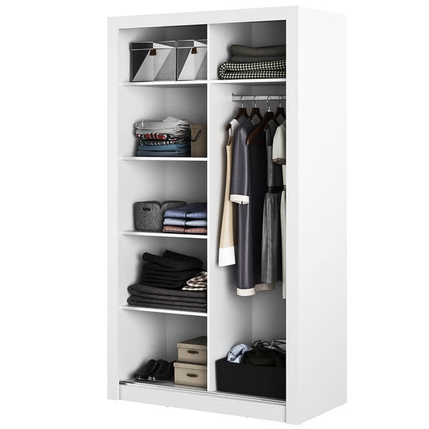 Lenart Armadio a 2 ante scorrevoli e specchio Arti 19 Double Bianco Opaco