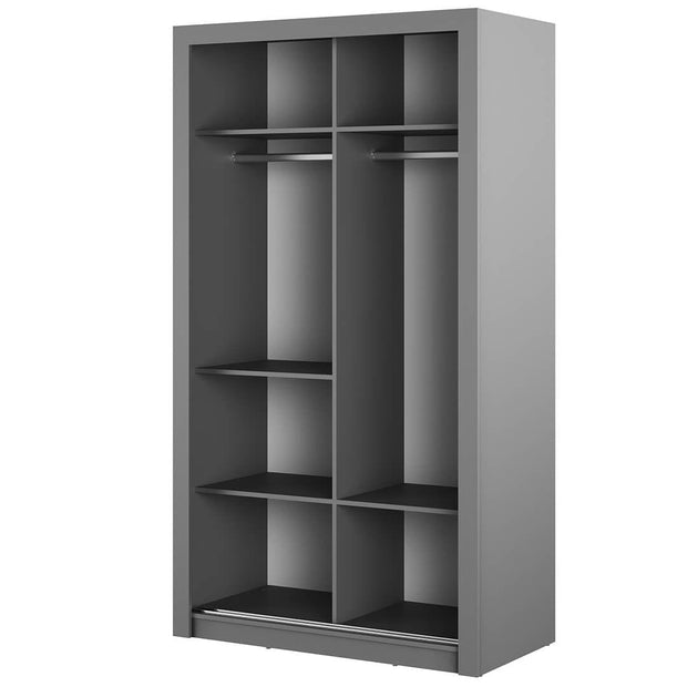 Lenart Armadio a 2 ante scorrevoli e specchio Arti 19 Double Grigio Opaco