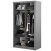 Lenart Armadio a 2 ante scorrevoli e specchio Arti 19 Double Grigio Opaco