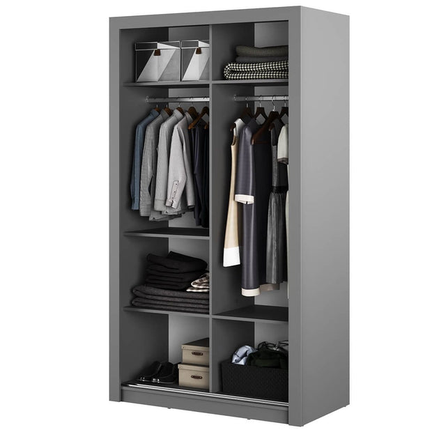 Lenart Armadio a 2 ante scorrevoli e specchio Arti 19 Double Grigio Opaco