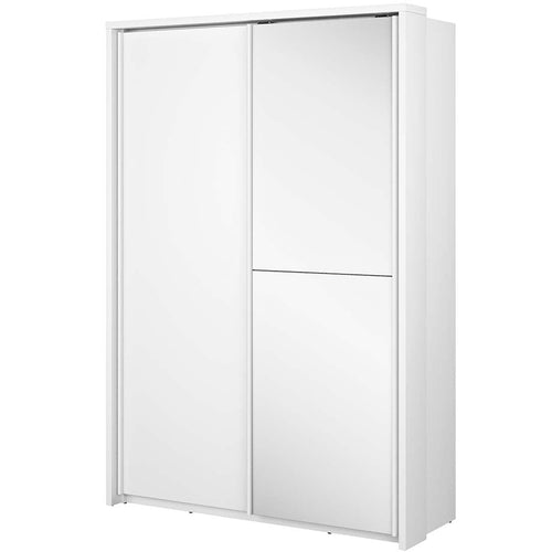 Lenart Armadio a 2 ante scorrevoli e specchio Arti 21 Bianco Opaco