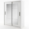 Lenart Armadio a 2 ante scorrevoli e specchio Idea 02 Square Bianco Opaco