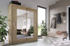 Lenart Armadio a 2 ante scorrevoli e specchio Idea 02 Square Quercia