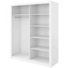 Lenart Armadio a 2 ante scorrevoli e specchio Idea 03 Bianco Opaco