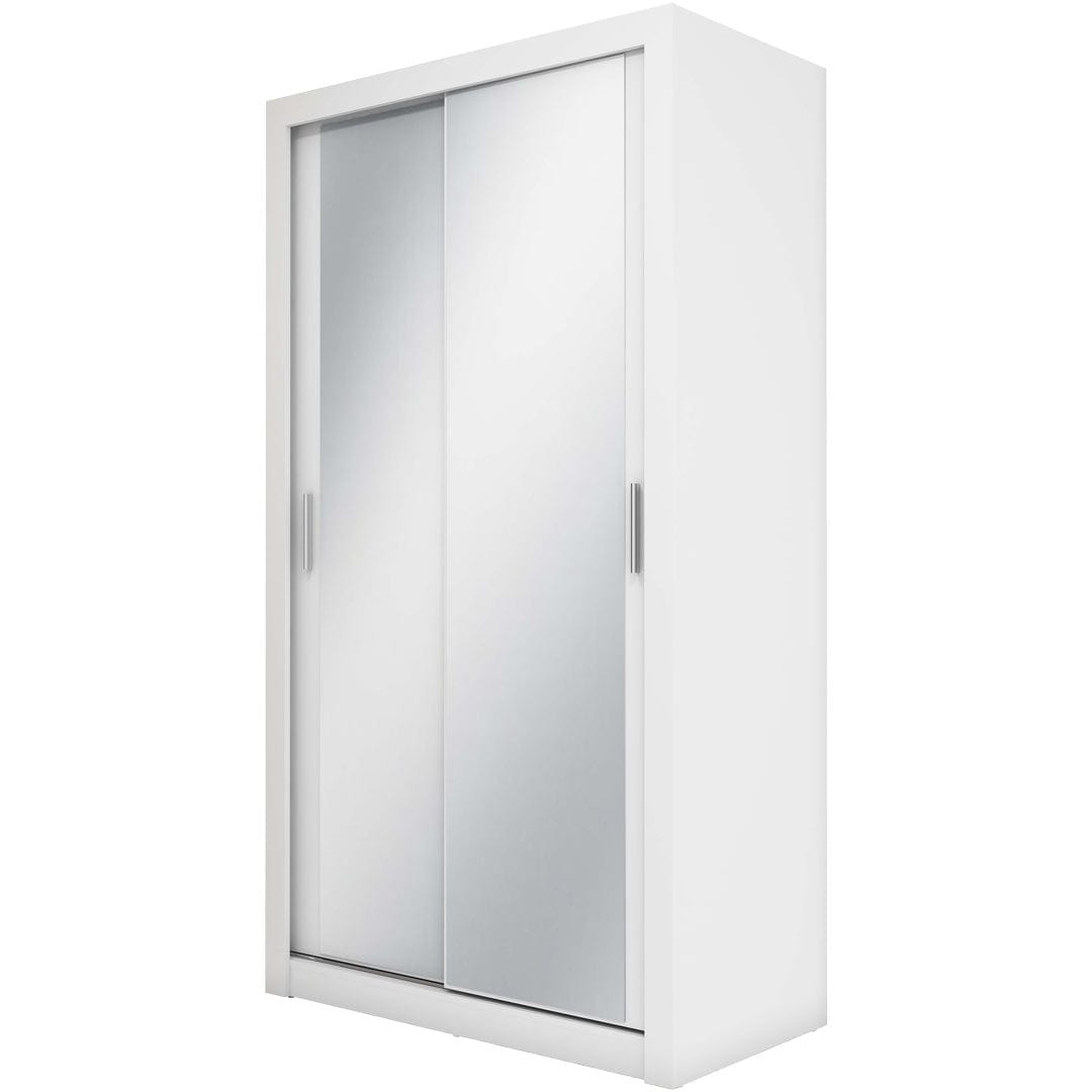 Lenart Armadio a 2 ante scorrevoli e specchio Ideea 18 Small Bianco Opaco