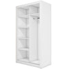 Lenart Armadio a 2 ante scorrevoli e specchio Ideea 18 Small Bianco Opaco