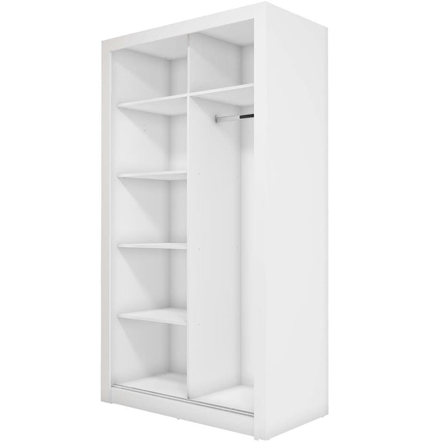 Lenart Armadio a 2 ante scorrevoli e specchio Ideea 18 Small Bianco Opaco