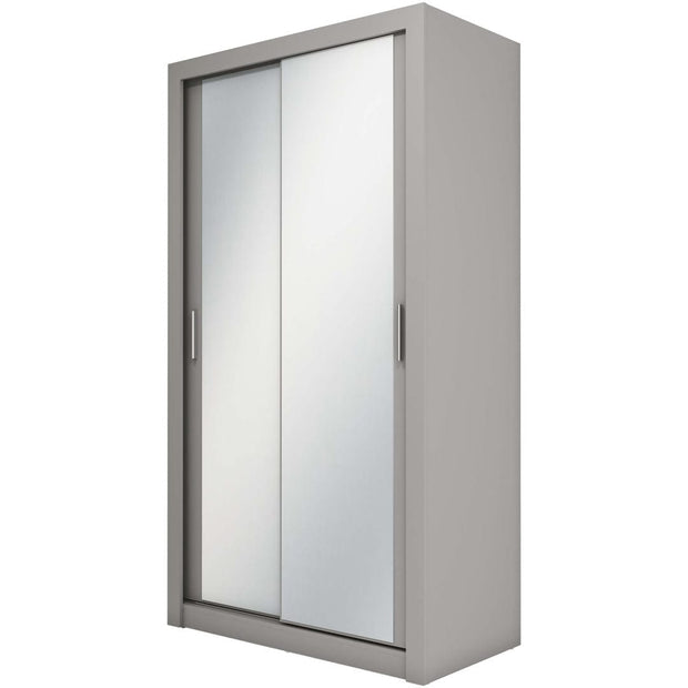 Lenart Armadio a 2 ante scorrevoli e specchio Ideea 18 Small Grigio Opaco