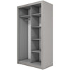 Lenart Armadio a 2 ante scorrevoli e specchio Ideea 18 Small Grigio Opaco