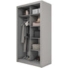 Lenart Armadio a 2 ante scorrevoli e specchio Ideea 18 Small Grigio Opaco