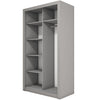 Lenart Armadio a 2 ante scorrevoli e specchio Ideea 18 Small Grigio Opaco