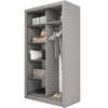 Lenart Armadio a 2 ante scorrevoli e specchio Ideea 18 Small Grigio Opaco