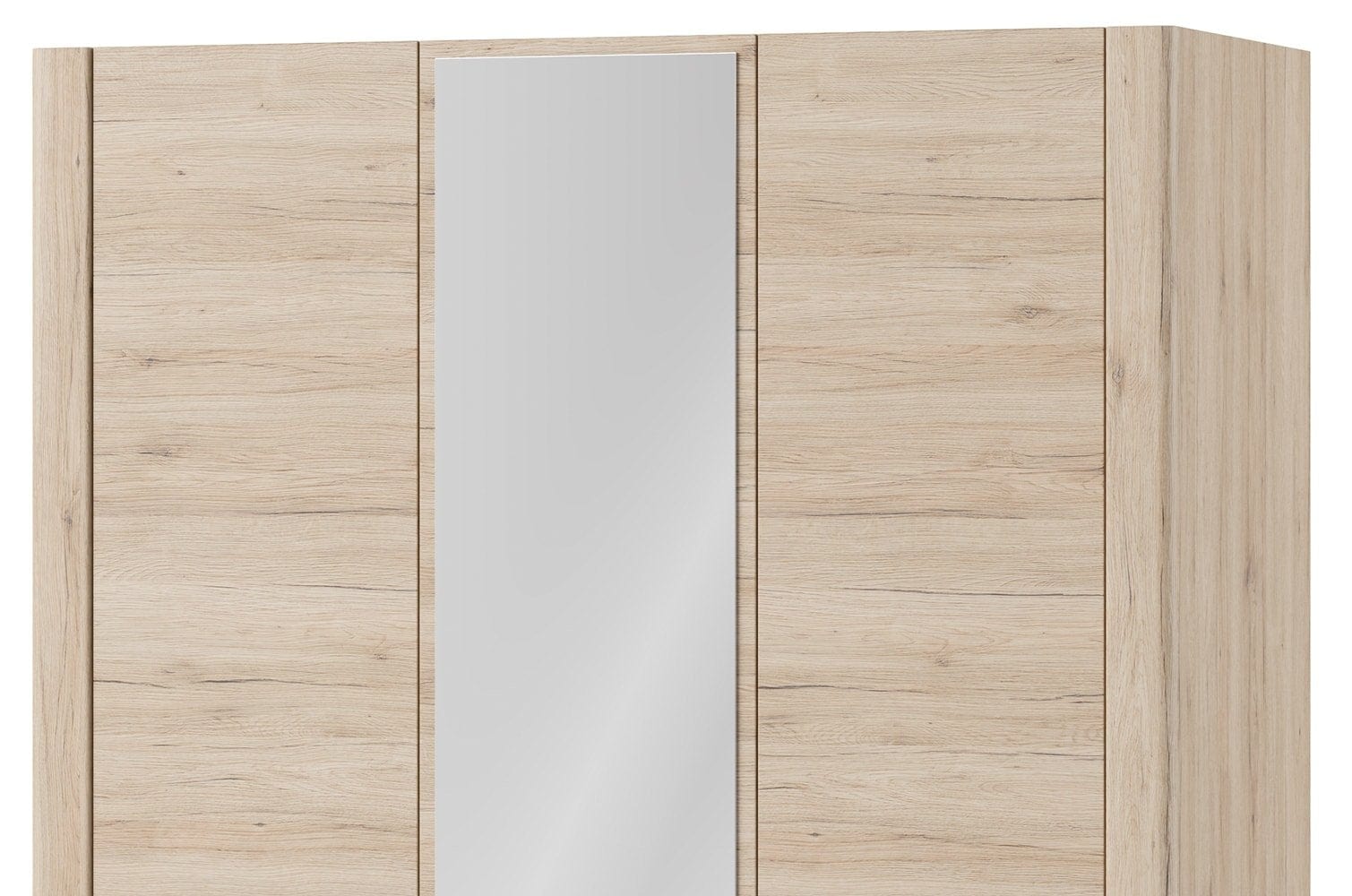 Armadio a 3 ante in legno con specchio Desjo 06 Rovere San Remo, l140xL58xH207 cm (2)