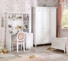 Armadio a 3 ante in legno per bambini e ragazzi, Romantica White, l132xL56xH200 cm (5)