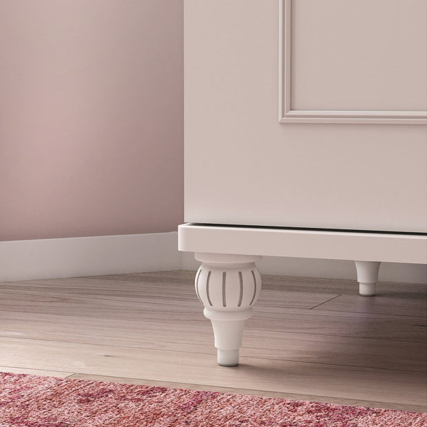 Armadio a 3 ante in legno per bambini e ragazzi, Romantica White, l132xL56xH200 cm (8)