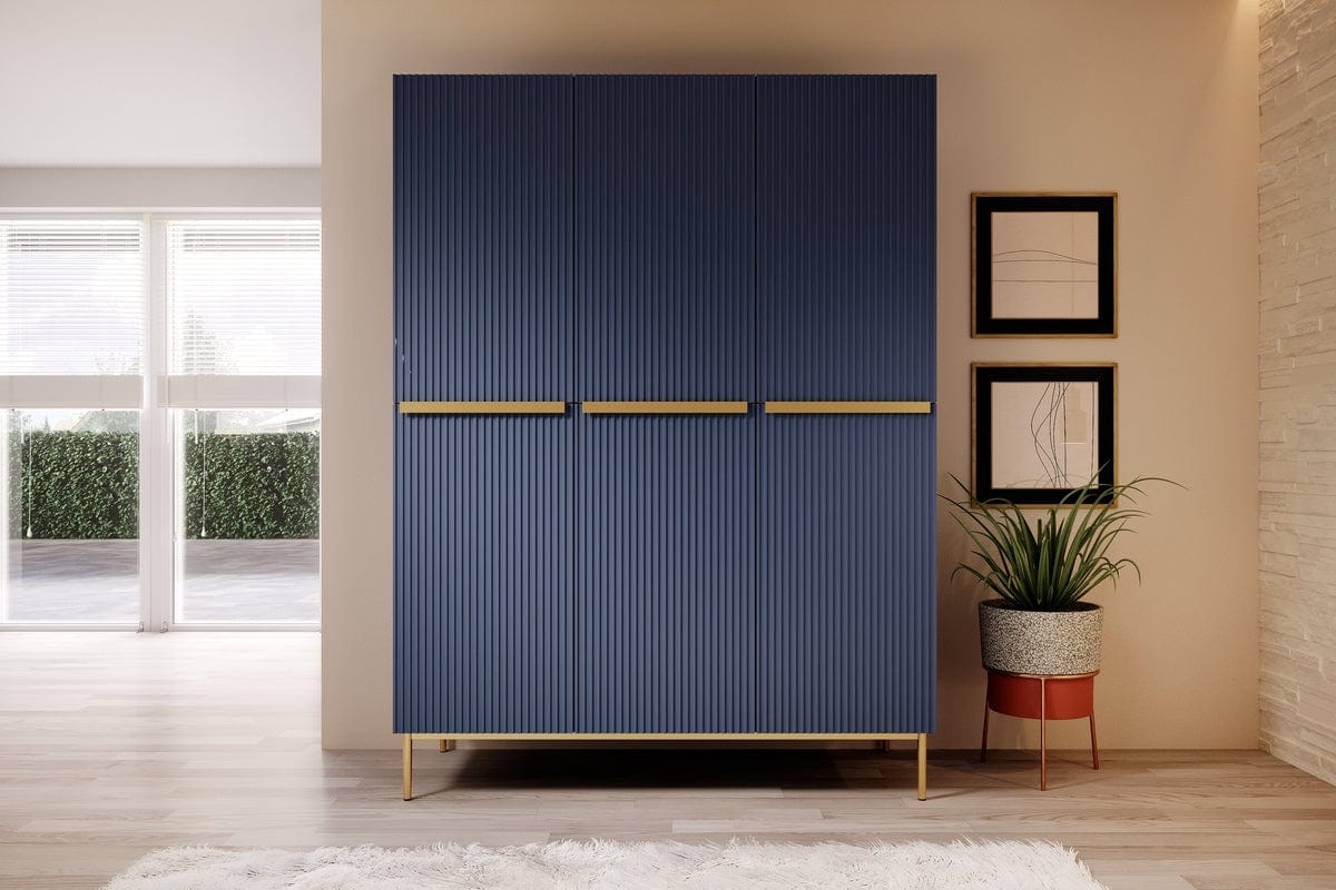 Armadio a 3 ante Nicole 150-3D Blu