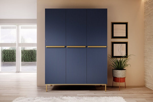 Armadio a 3 ante Nicole 150-3D Blu