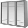 Lenart Armadio a 3 ante scorrevoli e specchio Arti 02 Triple Grigio