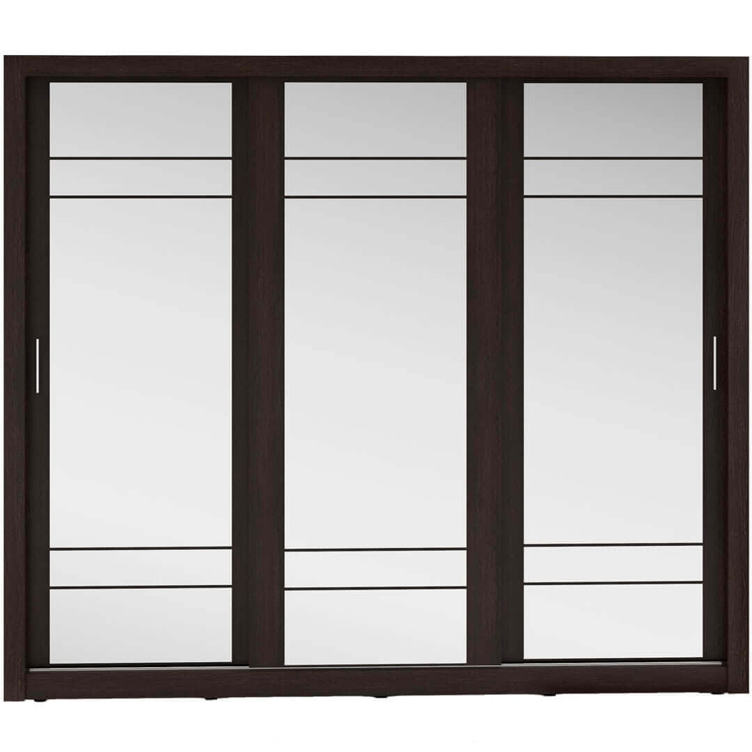 Lenart Armadio a 3 ante scorrevoli e specchio Arti 02 Triple Weng Opaco